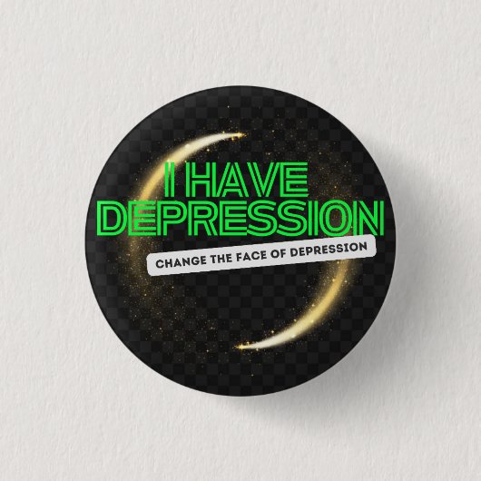 Ich habe DEPRESSION_ Advocate_ Shooting Stars Button (Vorderseite)