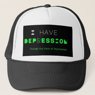 Ich habe Depression_-Box-Buchstaben Truckerkappe