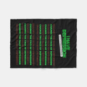 Ich habe Depression _Das Gesicht der Depression än Fleecedecke (Vorderseite (Horizontal))