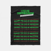 Ich habe Depression _Das Gesicht der Depression än Fleecedecke (Vorderseite)