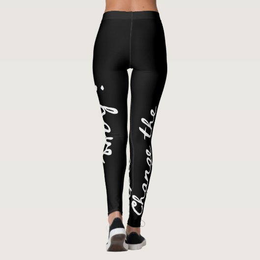 Ich habe Depression_Das Gesicht der Depression änd Leggings (Rückseite)
