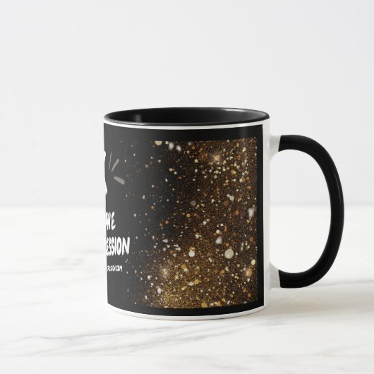 Ich habe Depression_ Glitzer und Spray Paint-Tasse Tasse (Rechts)