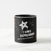 Ich habe Depression_ Glitzer und Spray Paint-Tasse Tasse (Zentrum)
