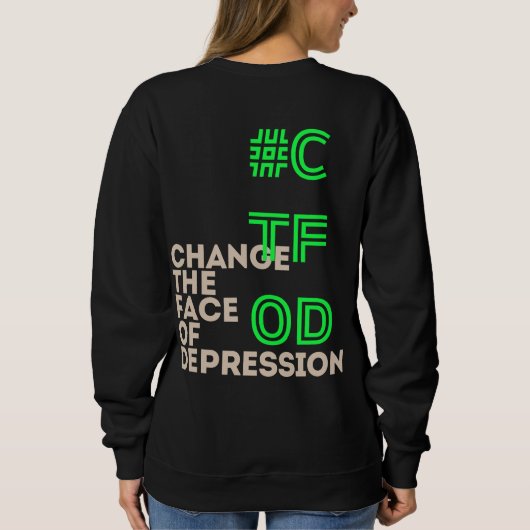 Ich habe Depression _ Nebel Grün Sweatshirt (Rückseite)