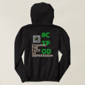 Ich habe Depression _ QR CTFOD Hoodie  (Design Rückseite)