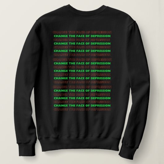 Ich habe Depression _ SP_CTFOD_Neon Green Sweatshirt (Design Rückseite)