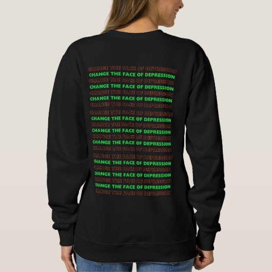 Ich habe Depression _ SP_CTFOD_Neon Green Sweatshirt (Rückseite)