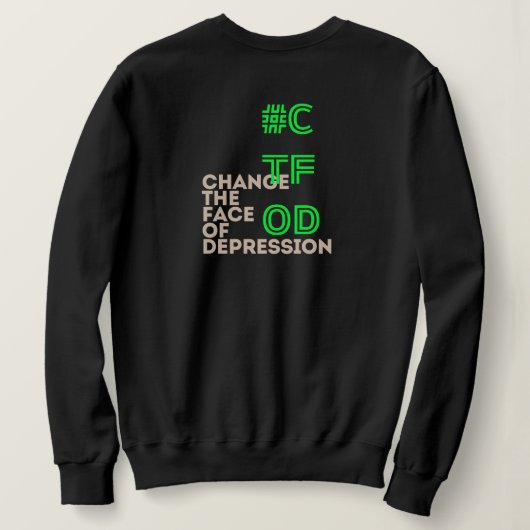 Ich habe Depression _ SP_Neon Green Sweatshirt (Design Rückseite)