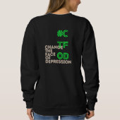 Ich habe Depression _ SP_Neon Green Sweatshirt (Rückseite)