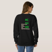Ich habe Depression _ SP_Neon Green Sweatshirt (Schwarz voll)