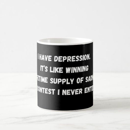 Ich habe Depressionen_ gewinnen Kaffeetasse (Mittel)
