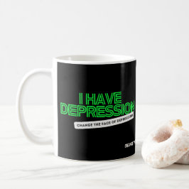 Ich habe Depressionsnebel für Schlichte schwarze C Kaffeetasse