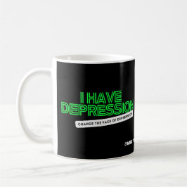 Ich habe Depressionsnebel für Schlichte schwarze C Kaffeetasse