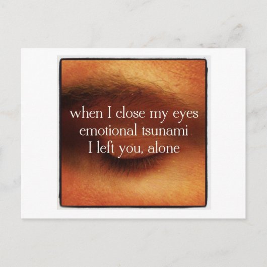 Ich habe dich allein Verlassen Postkarte (Vorderseite)