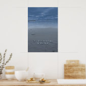 Ich habe dich am Strand Liebe Poster (Küche)