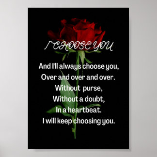 Ich habe dich ausgewählt poster