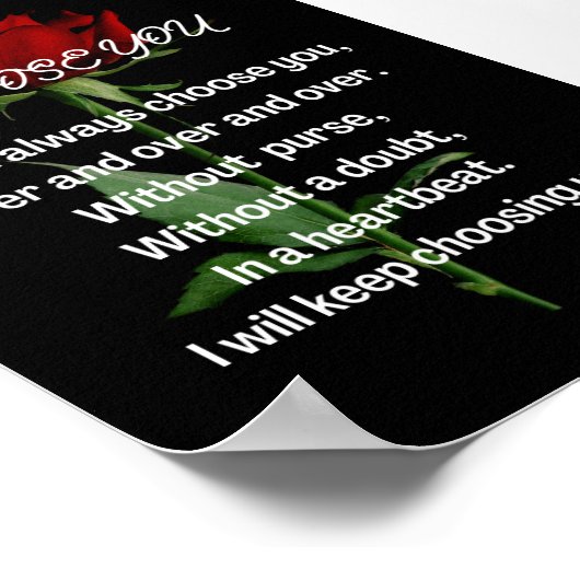 Ich habe dich ausgewählt poster (Ecke)