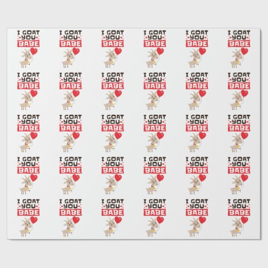 Ich habe dich Babe Valentine's Day Animal Lover Geschenkpapier (Flach)