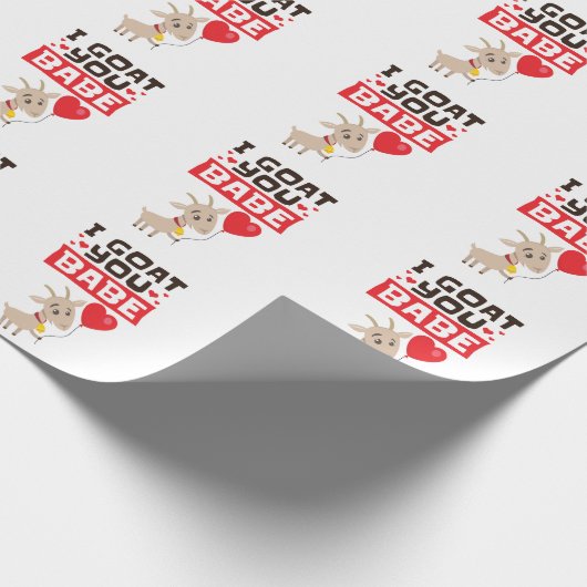 Ich habe dich Babe Valentine's Day Animal Lover Geschenkpapier (Ecke)