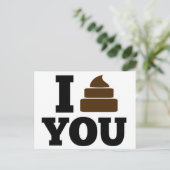 Ich habe dich Gekackt Postkarte (Stehend Vorderseite)