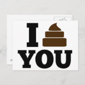 Ich habe dich Gekackt Postkarte (Vorne/Hinten)