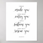 Ich habe dich gemacht und ich werde dich tragen, I Poster (Vorne)