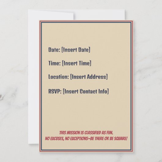 Ich habe dich Gewollt | Uncle Sam Party Fun Recrui Einladung (Rückseite)