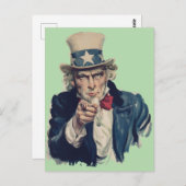 Ich habe dich Gewollt | Uncle Sam Recruitment Post Postkarte (Vorne/Hinten)