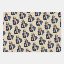 Ich habe dich Gewollt | Uncle Sam Vintag Retro Bea Geschenkpapier Set