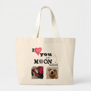 Ich habe dich in die Mondtote-Tasche Liebe Jumbo Stoffbeutel