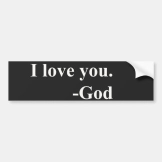 Ich habe dich Liebe. Gott. Autoaufkleber