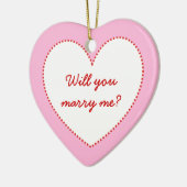 Ich habe dich Liebe. Heiraten Sie mich? Keramikornament (Links)