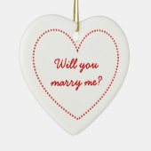 Ich habe dich Liebe. Heiraten Sie mich? Keramikornament (Rechts)