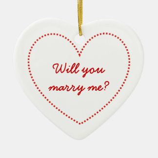 Ich habe dich Liebe. Heiraten Sie mich? Keramikornament