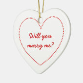 Ich habe dich Liebe. Heiraten Sie mich? Keramikornament (Links)