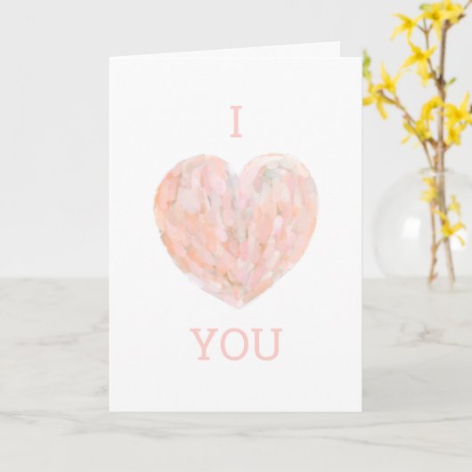 Ich habe dich Liebe. Valentinstag Niedliches rosaf Karte (Gelbe Blume)