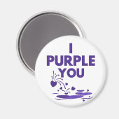 Ich habe dich lila. Für immer Magnet (Vorderseite/Rückseite)