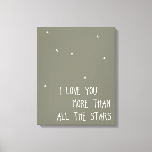 Ich habe dich mehr als alle Sterne Liebe Leinwanddruck (Vorderseite)