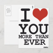 Ich habe dich mehr als je zuvor Liebe Postkarte (Vorne/Hinten)