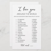 Ich habe dich mit Answers um das Weltspiel Liebe (Vorne/Hinten)