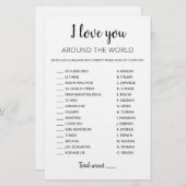 Ich habe dich mit Answers um das Weltspiel Liebe (Vorne/Hinten)