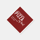 Ich habe dich mit jeder Pizza Liebe | Funny Pizza  Serviette (Ecke)
