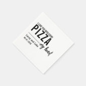 Ich habe dich mit jeder Pizza Liebe | Funny Pizza Serviette (Ecke)