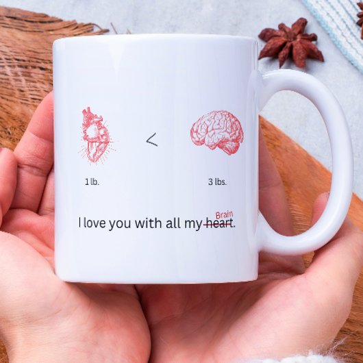 Ich habe dich mit meinem Hypothalamus Liebe Kaffeetasse