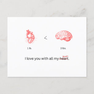 Ich habe dich mit meinem Hypothalamus Liebe Postkarte