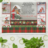 Ich habe dich nie Verlassen, Weihnachts-Kardinal-Q Geschirrtuch (Gefaltet)