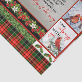 Ich habe dich nie , Weihnachts-Kardinal-Quilt Seidenpapier (Detail)