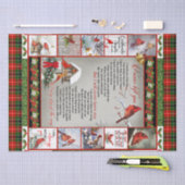 Ich habe dich nie , Weihnachts-Kardinal-Quilt Seidenpapier (Handwerk)