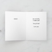 Ich habe dich noch immer nicht satt, Liebe Poesie Karte (Innenseite)