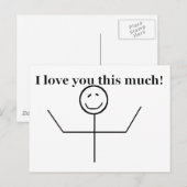 Ich habe dich so sehr Liebe Postkarte (Vorne/Hinten)